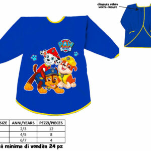 GREMBIULE PITTURA PAW PATROL